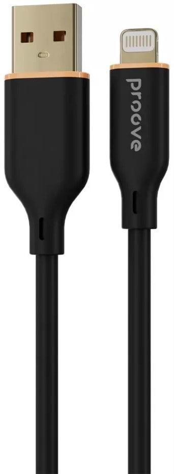 Кабель синхронізації даних Proove Jelly Silicone Lightning 2.4A (1m) Black (491980001)