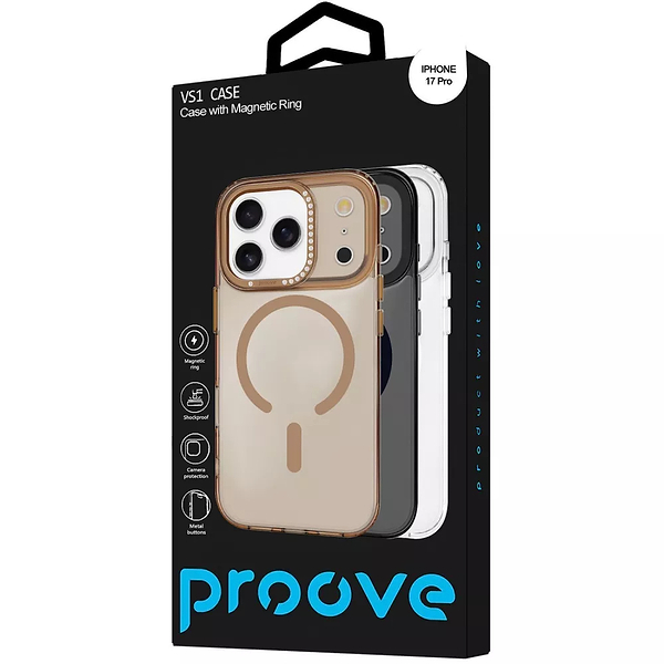 Фото - Чехол для смартфона Proove VS1 Case with Magnetic Ring iPhone 17 Pro gold (PCVSIP17P030)