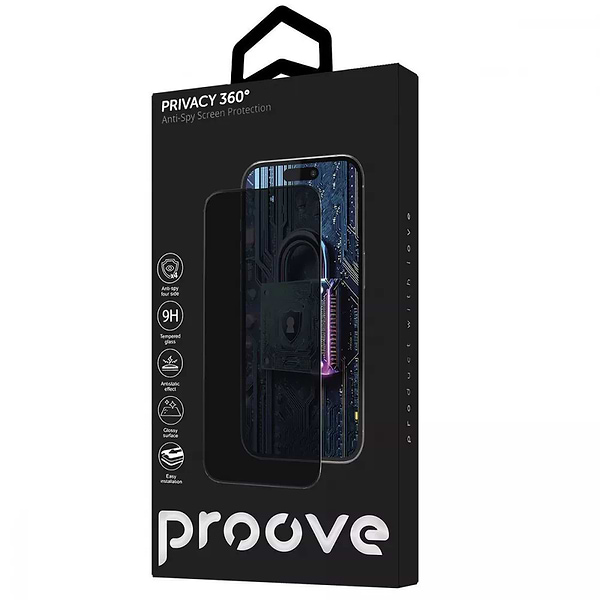 Фото - Захисне скло для смартфону Proove Privacy 360 Installation Box iPhone 16 Pro black (PG360I16P001)
