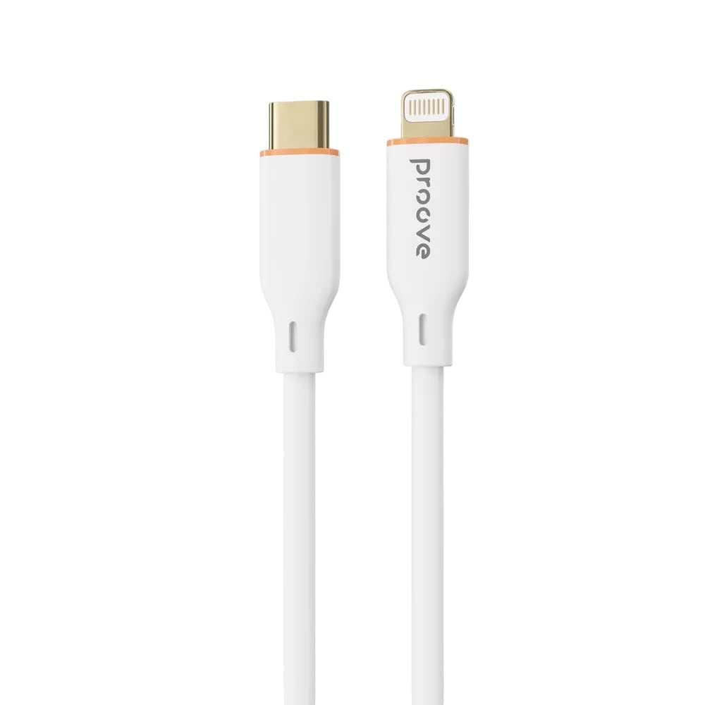 Кабель синхронізації даних Proove Jelly Silicone Type-C to Lightning 27W 1m White (492000003)
