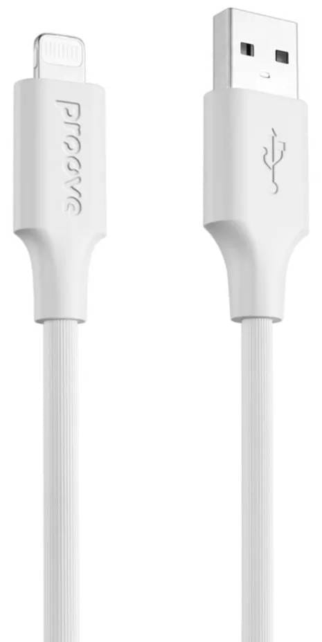 Фото - Кабель синхронизации данных Proove Striped Silicone Lightning 1m White (CCSS00001102)