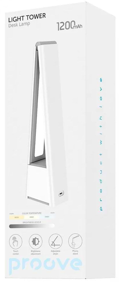 Фото - Настільна лампа Proove Light Tower 1200 mAh White (PLLT00010002)
