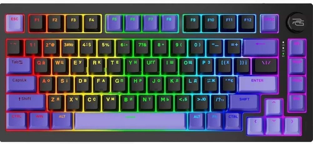 Клавиатура беспроводная игровая Proove Gaming Coupe (Ukraine Layout) Black/Purple (WKCP00022416)