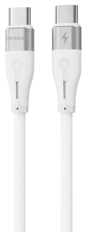 Кабель синхронизации данных Proove Soft Silicone Type-C to Type-C 60W 1m White (492070003) - Фото 1