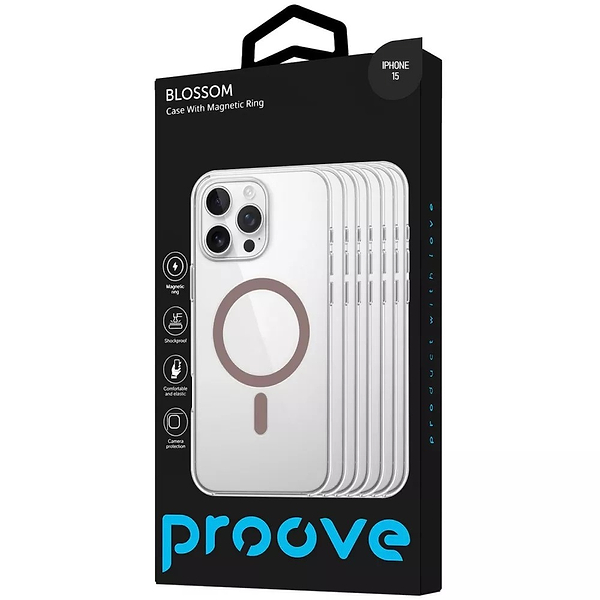 Фото - Чехол для смартфона Proove Blossom Case with Magnetic Ring iPhone 15 Light Purple (PCBLIP150007)