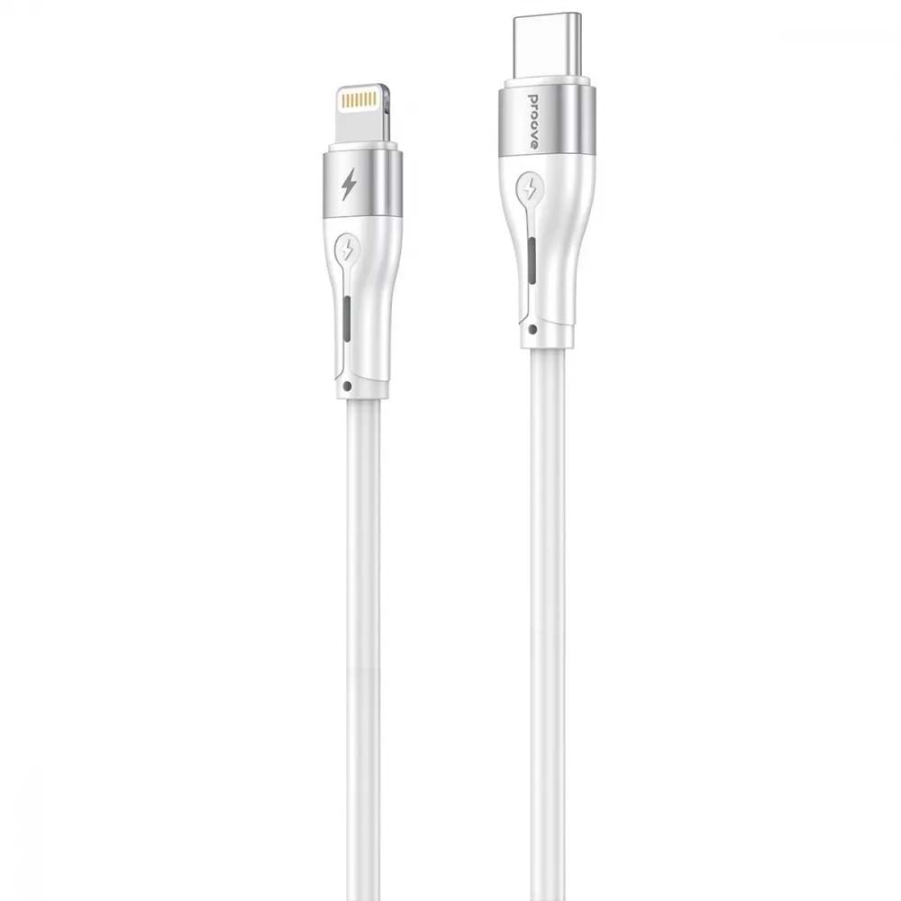 Кабель синхронізації даних Proove Soft Silicone Type-C to Lightning 27W (2m) white (CCSO27002122)