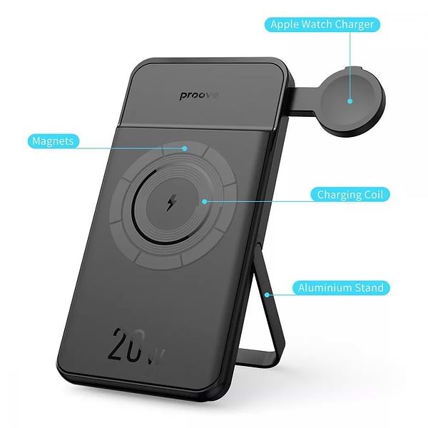 Фото - Батарея мобільна Proove Power Stand 2 in 1 20W 10000mAh black (2001001957605)