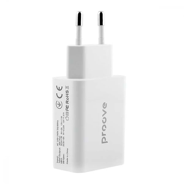 Фото - Сетевое зарядное устройство Proove Rapid 20W Type-C + USB White (349150003)
