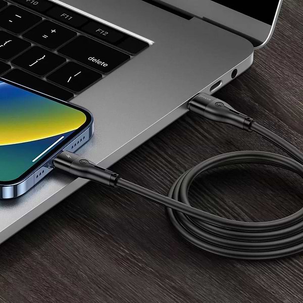 Фото - Кабель синхронізації даних Proove Soft Silicone Type-C to Lightning 27W 1m Black (492060001)