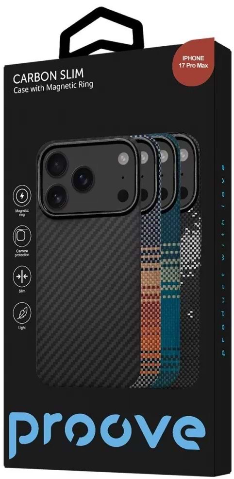 Фото - Чохол для смартфону Proove Carbon Slim with Magnetic Ring iPhone 17 Pro Max Starfield (PCCSIP17PM53)