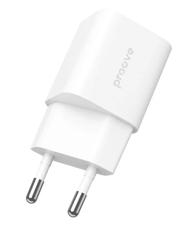 Фото - Мережевий зарядний пристрій Proove Silicone Power Plus 20W (Type-C + USB) White
