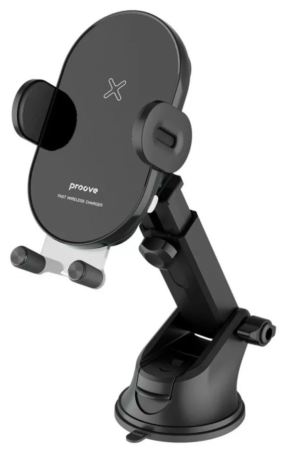 Фото - Автотримач з бездротовою зарядкою Proove Rounded Energy 15W Black (479230001)