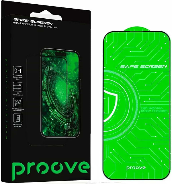 Фото - Защитное стекло для смартфона Proove Safe Screen iPhone 14 Pro Max/15 Plus/16 Plus black (PGPSS1I14PM1)