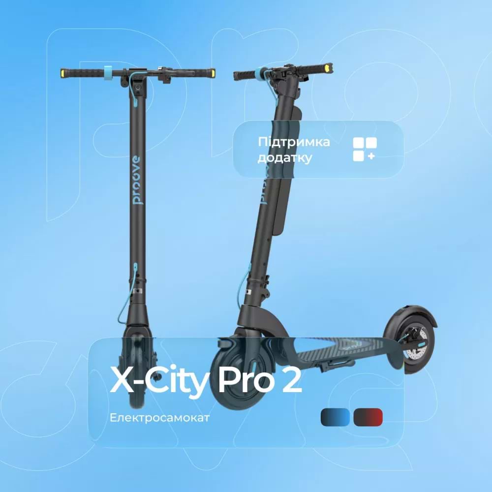 Фото - Электросамокат Proove Model X-City Pro 2 App 350W Black/Blue (XCPN35025101)