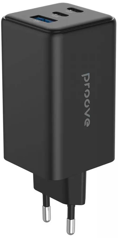 Сетевое зарядное устройство Proove Pocket GaN 100W (2Type-C + USB) Black (WCPG10012201) - Фото 1