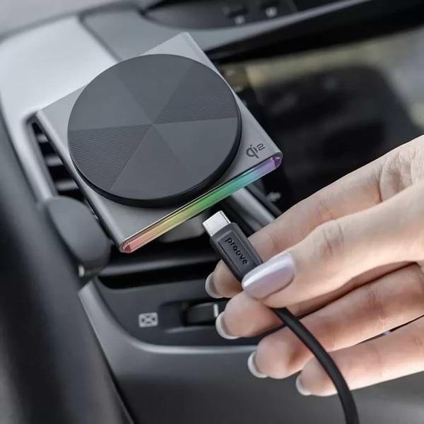 Фото - Автодержатель с беспроводной зарядкой Proove Neostorm QI2 15W gray (WHNS15002003)