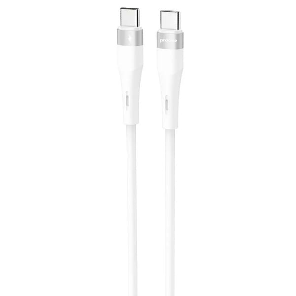 Фото - Кабель синхронизации данных Proove Light Silicone Plus Type-C to Type-C 60W 1m White (CCLS60002202)