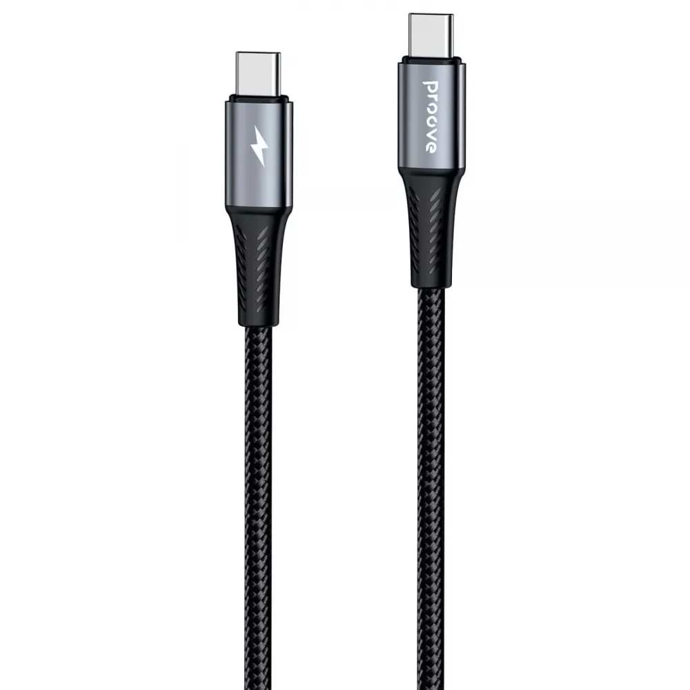 Кабель синхронізації даних Proove WireX Pro Type-C to Type-C 100W 1.5m Black (CCWX11002201)