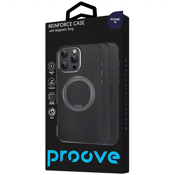 Фото - Чохол для смартфону Proove Reinforce Case with Magnetic Ring iPhone 16 gray (PCREIP160005)
