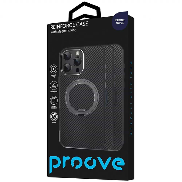 Фото - Чохол для смартфону Proove Reinforce Case with Magnetic Ring iPhone 16 Pro blue (PCREIP16P012)