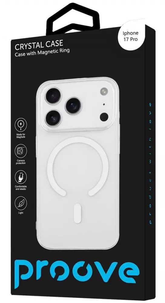 Фото - Чехол для смартфона Proove Crystal Case with Magnetic Ring iPhone 17 Pro Transparent (PCCCIP17P001)