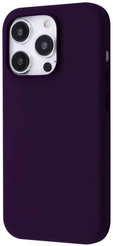 Чехол для смартфона Silicone Case with Magnetic Ring iPhone 14 Pro Black (PCSMIP14P002) - Фото 1