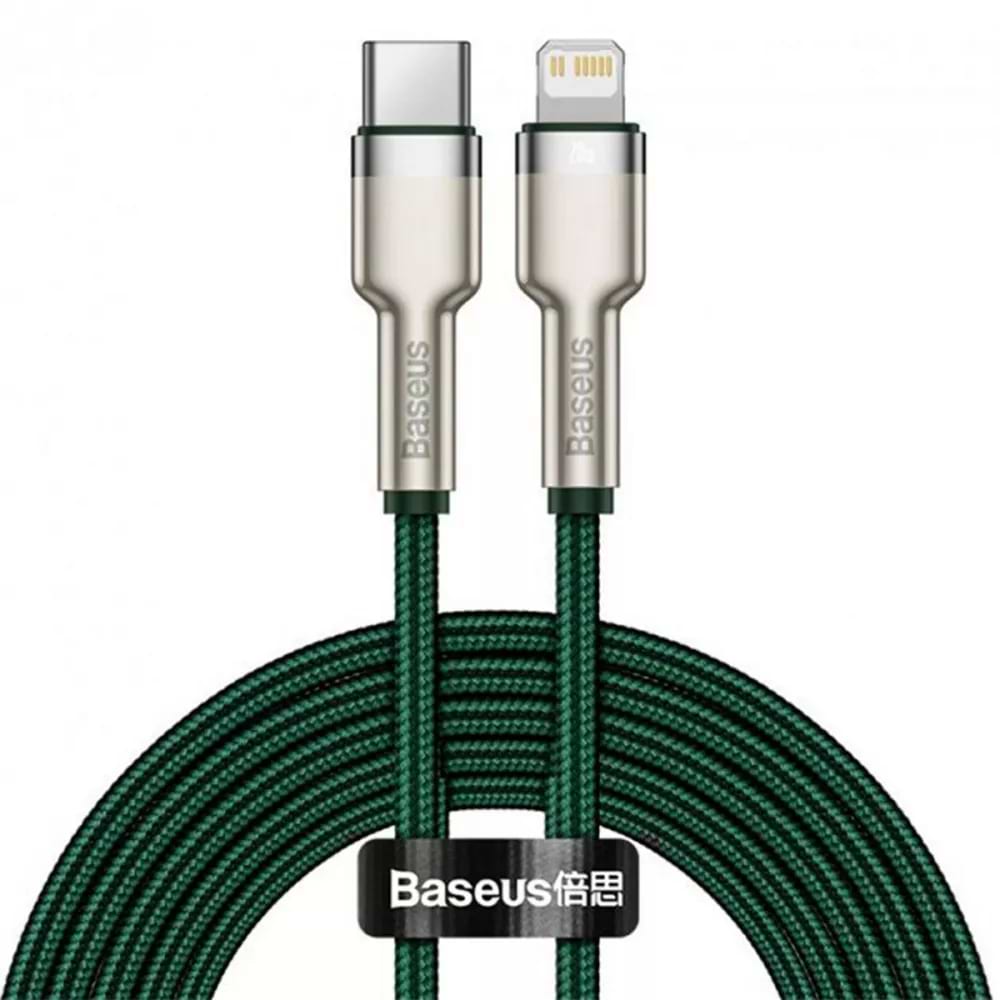 Купити Кабель синхронізації даних Baseus Cafule Metal Type-C to Lightning PD 20W (2m) green (CATLJK-B06) - Фото 1 Кабель синхронізації даних Baseus Cafule Metal Type-C to Lightning PD 20W (2m) green (CATLJK-B06) - Фото 1