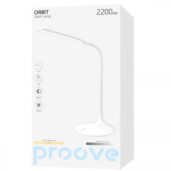 Фото - Настільна лампа Proove Orbit 2200 mAh white (DLMP07002002)