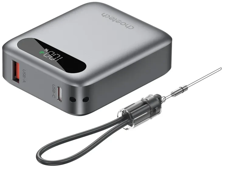 Батарея мобільна Choetech 10000 mAh QC/PD 22,5 Вт Silver (B860-CCGY)