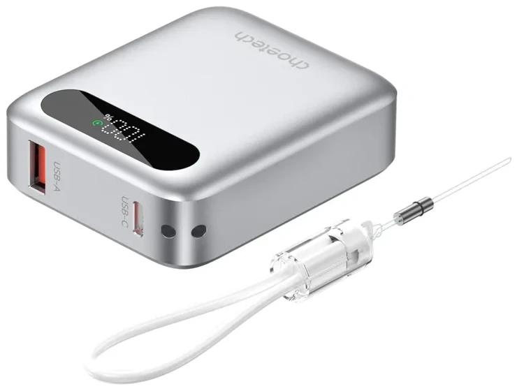Батарея мобільна Choetech 10000 mAh QC/PD 22,5 Вт Silver (B860-CCSL)