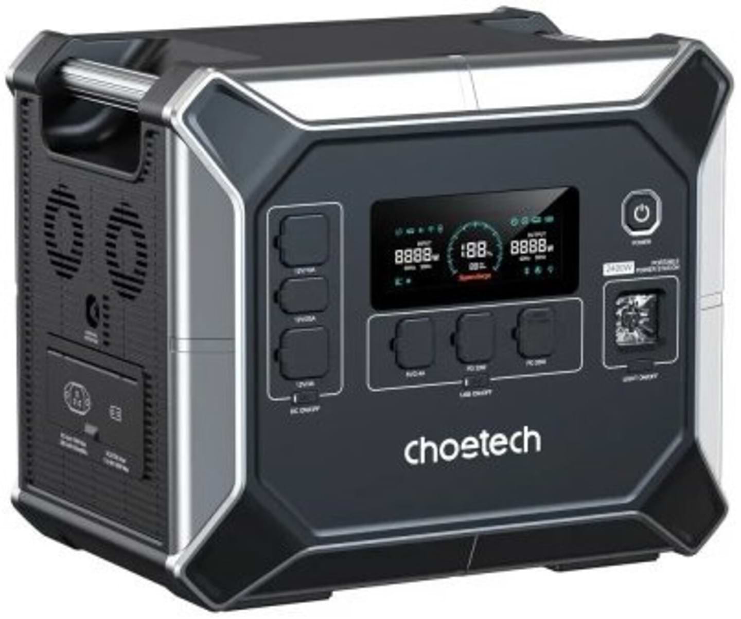 Зарядна станція універсальна Choetech 2400Вт (BS067-EU-BKSL)