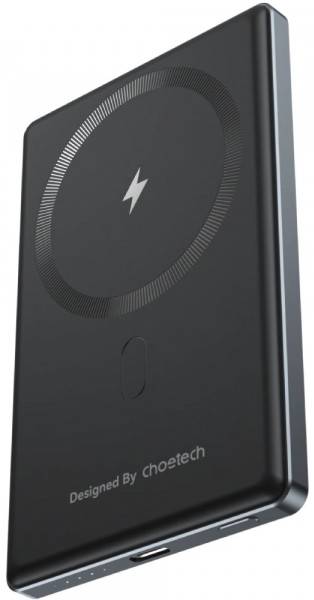 Батарея мобільна Choetech Magnetic Wireless 5000mAh 20W PD Qi-15W  USB-C (B738-CCBK)