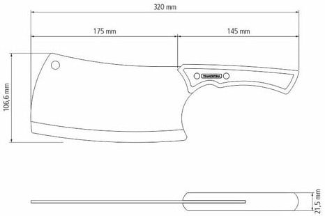 Фото - Сокира кухонна Tramontina Churrasco Black Тесак 178 мм (22845/107)