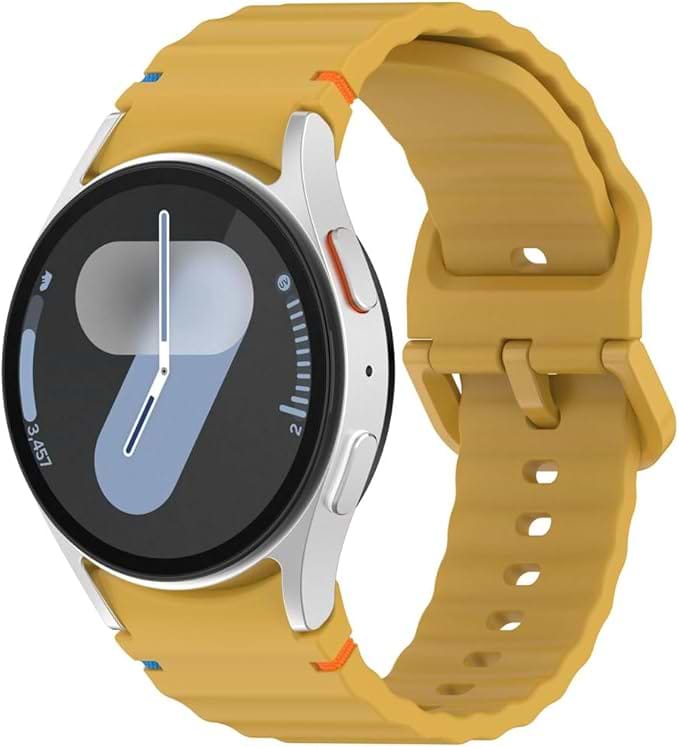Ремінець для смарт-годинника BeCover Ribbed Tape for Samsung Galaxy Watch (20mm) 3 41mm/4 40mm-44mm/5 40-44mm/6 40-44mm/7 40-44mm Yellow (712051) - Фото 1
