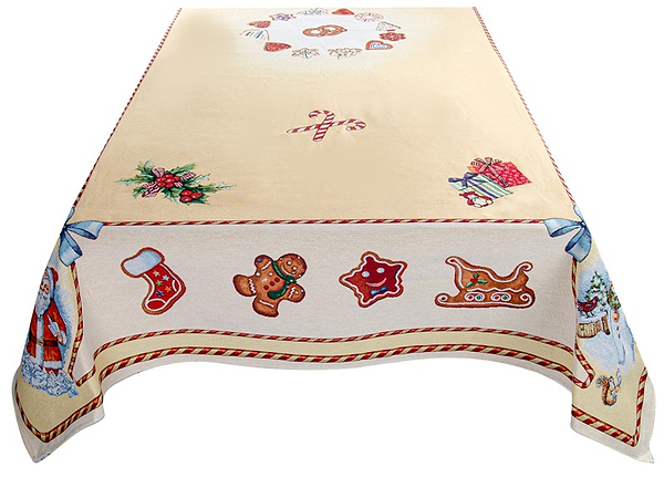 Фото - Скатертина прямокутна Lefard новорічна bisquit 140х180 см (732-190)