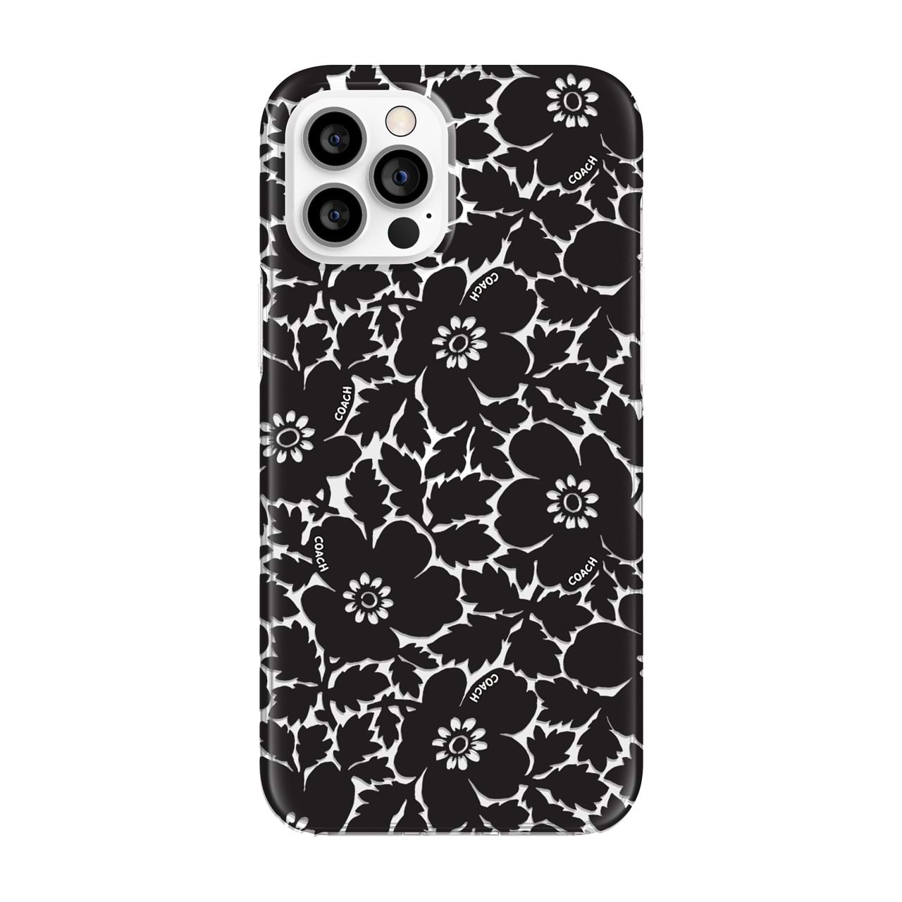 Чехол для смартфона Coach Protective Case for iPhone 12 Pro Max - Bold Floral Black/Clear (CIPH-055-BFBLK) - Фото 1