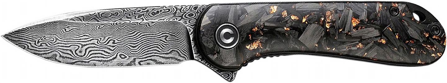 Ніж туристичний Civivi Elementum 75 см Damascus / Carbon Fiber (C907C-DS3)