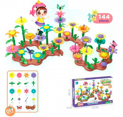 Пластиковий конструктор CI JING Квіти 144 ел. (CJ-2023) - Фото 1