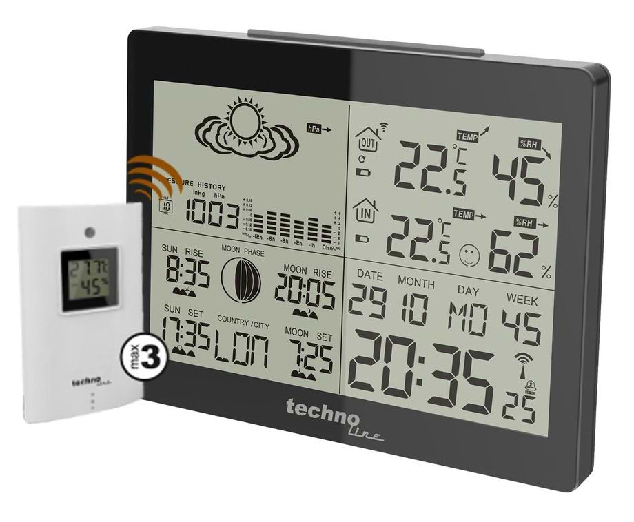 Купить Метеостанция Technoline Black (WS6760) - Фото 1 Метеостанция Technoline Black (WS6760) - Фото 1