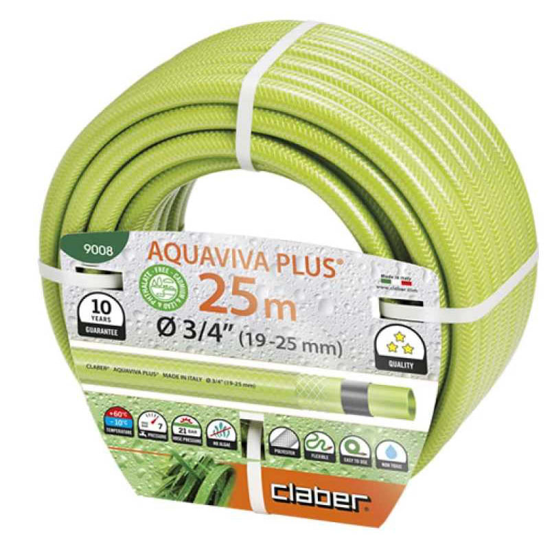 Шланг поливочний Claber 3/4", 25м Aquaviva Plus (90080000)
