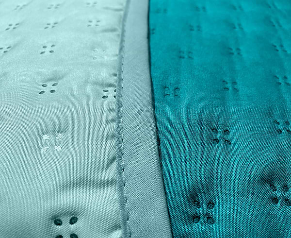 Фото - Покрывало полуторное Zastelli Capri Breez / Clear Water двухстороннее паяное 160х210 см (21489)