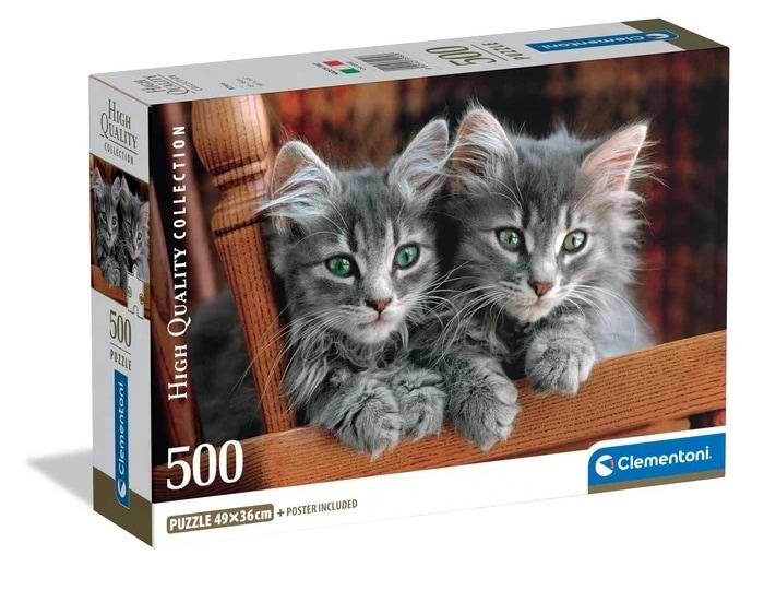 Пазли (8 +) Clementoni Сірі кошенята 500 ел. (35580)