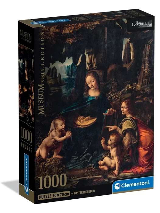 Пазли (8 +) Clementoni Леонардо да Вінчі Мадонна в скелях 1000 ел. (39976)