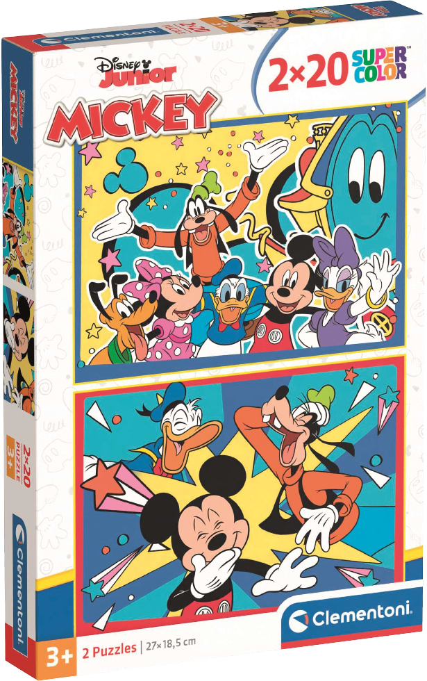 Пазлы (3-4 года) Clementoni Mickey and Friends 2 шт. по 20 эл. (24791)