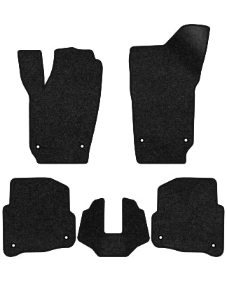 Коврики ворсовые в салон авто EVAtech Premium для Volkswagen Polo (IV) 3-doors 2001-2009 4 поколение Htb EU черный кант (VW12025CLK5TL8VPB)