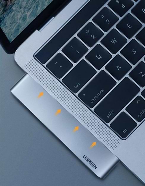 Фото - Хаб USB UGREEN CM380 Dual USB-C To HDMI+2xUSB 3.0 A+TF/SD+USB-C Female Space Gray (80856)