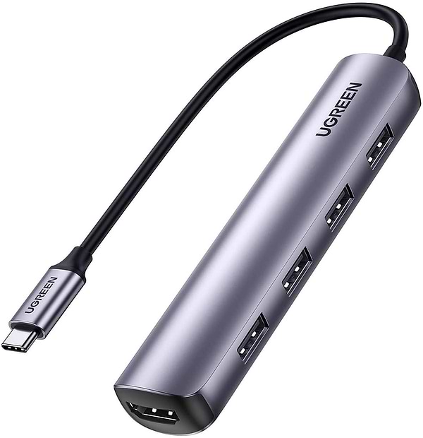 Фото - Док-станция UGREEN CM417 USB3.0 Type-C-HDMI/USB 3.0x4/PD Gray (20197) Фото - Док-станция UGREEN CM417 USB3.0 Type-C-HDMI/USB 3.0x4/PD Gray (20197)