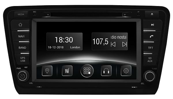 Фото - Штатная магнитола Gazer CM5008-5E3 for Skoda Octavia A7 (5E3) (2013-2016)