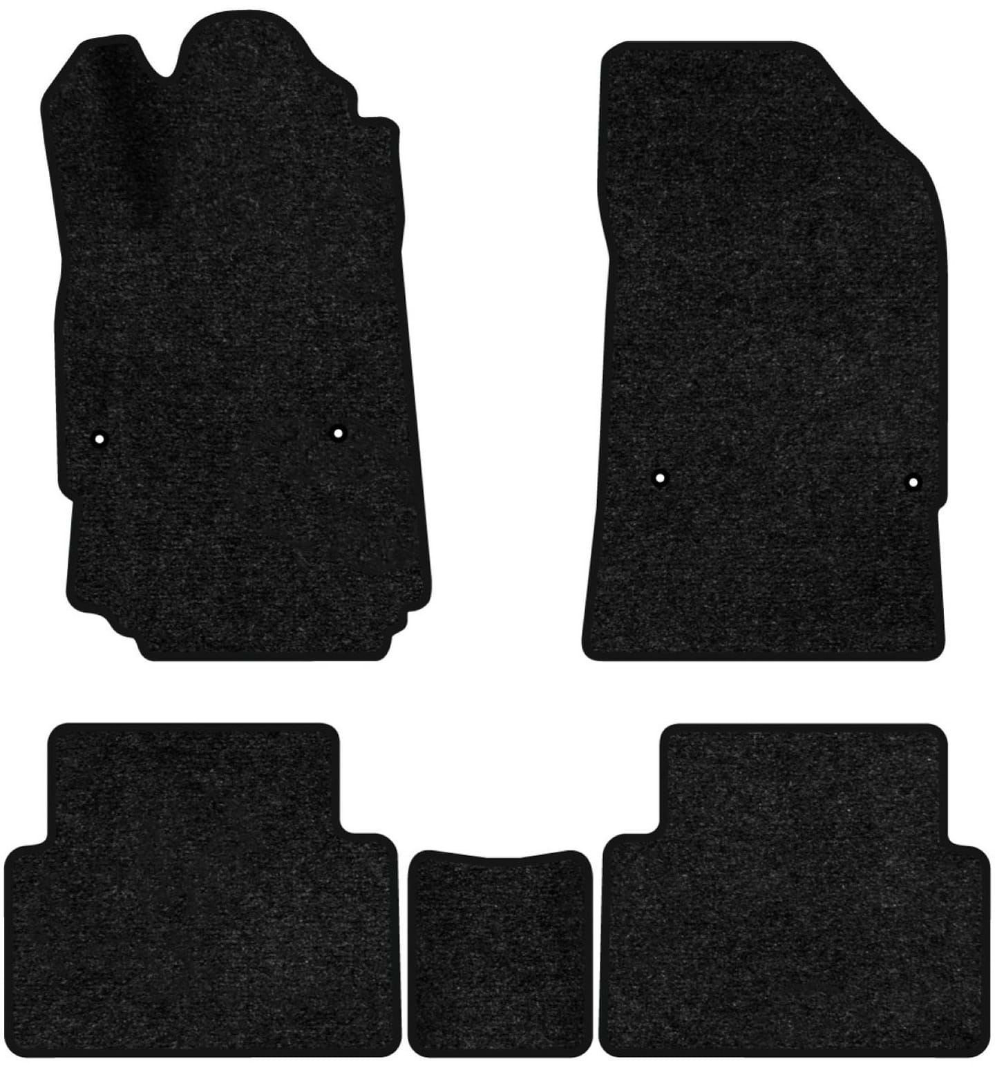 Коврики ворсовые в салон авто EVAtech Standard для Citroen C5 2008-2017 2 поколение Sedan EU черный кант CN1434CE5CP4VEB