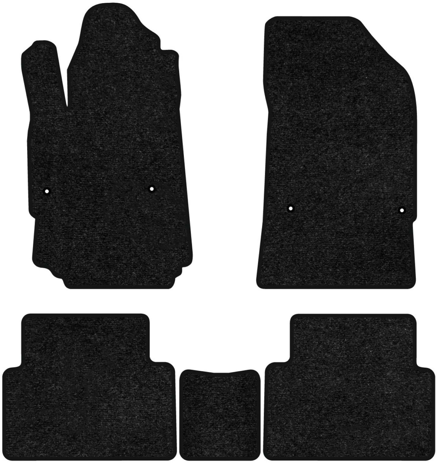 Коврики ворсовые в салон авто EVAtech Standard для Citroen C5 2008-2017 2 поколение Sedan EU черный кант CN1434CV5CP4VEB